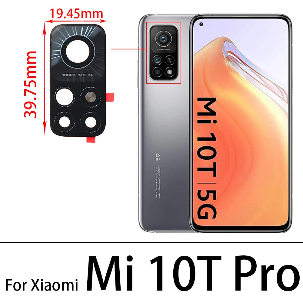 Rear Back Camera Glass Lens For Xiaomi Mi 10 10T 11 11T 12 12T 13 14 14T 15 15T Pro Lite Pro 5G Camera Lens With Adhesive Xiaomi  Xiao mi phone repair parts