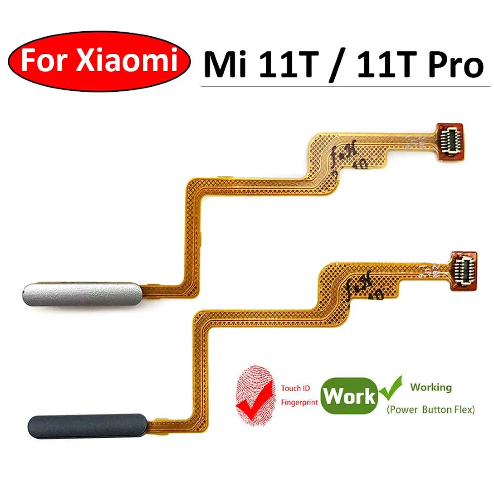 New For Xiaomi Mi 11T Mi11T Pro Fingerprint Sensor Home Return Key Menu Button With Power Flex Cable Xiaomi  Xiao mi phone repair parts