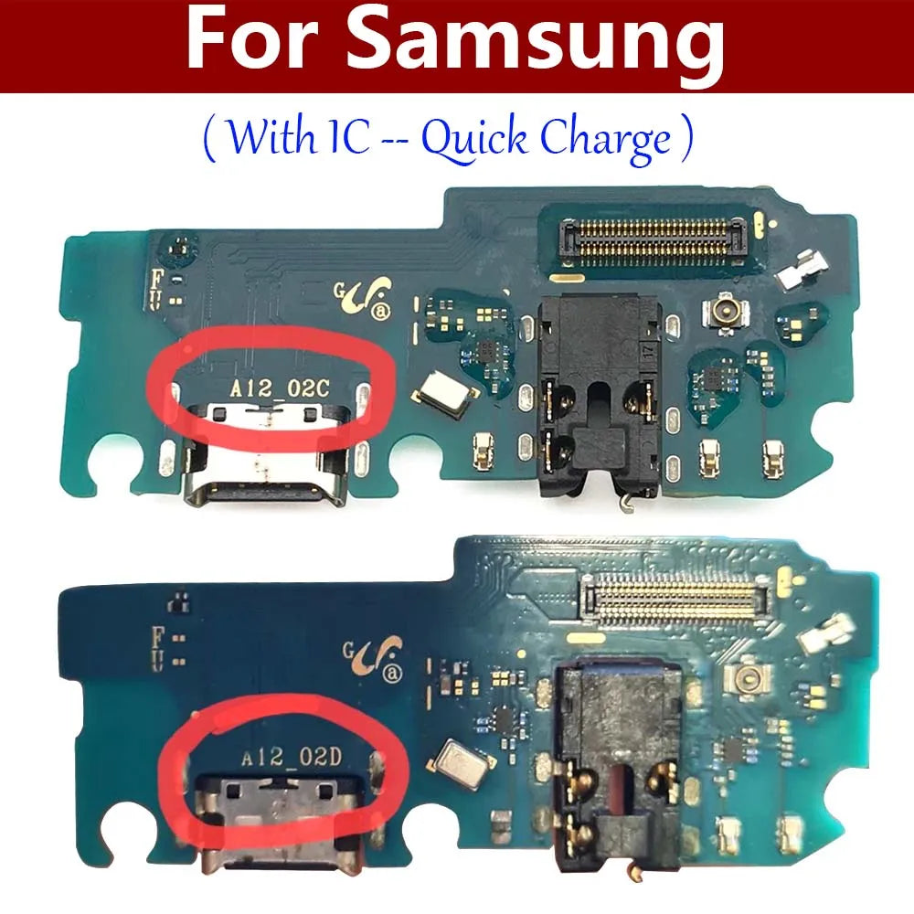 For Samsung A12 A125 A127 USB Charging Port Mic Microphone Dock Connector Board Flex Cable Repair Parts Samsung phone repair parts