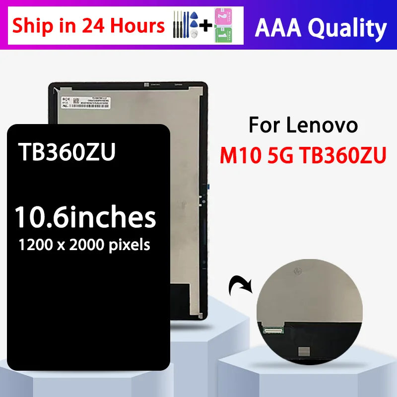 10.6“New For Lenovo Tab M10 5G TB360 LCD Display Touch Screen Digitizer Assembly TB360ZU Display Repair Replacement Part Tablet repair parts