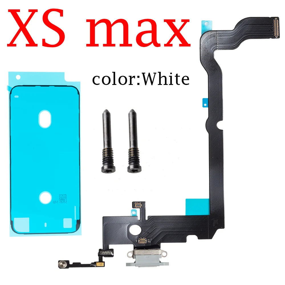 For iPhone 7G 7  8G 8 Plus X Charging Port Dock Connector Headphone Audio Jack+ Microphone  Flex Cable Replacement iPhone phone repair parts