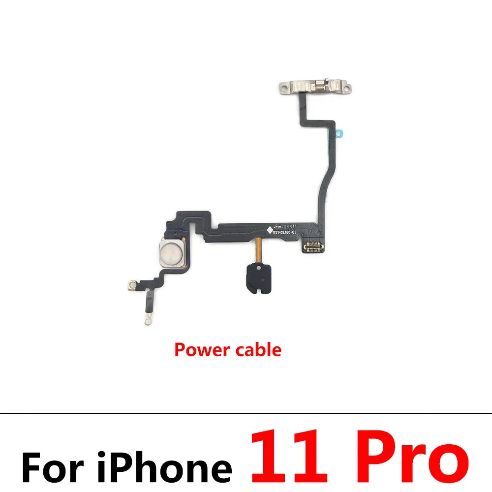 New For iPhone 11 11Pro 12 Pro 12Pro Max Mini Power Volume Buttons Key Switch Flex Cable With Metal Material Replacement Parts iPhone phone repair parts