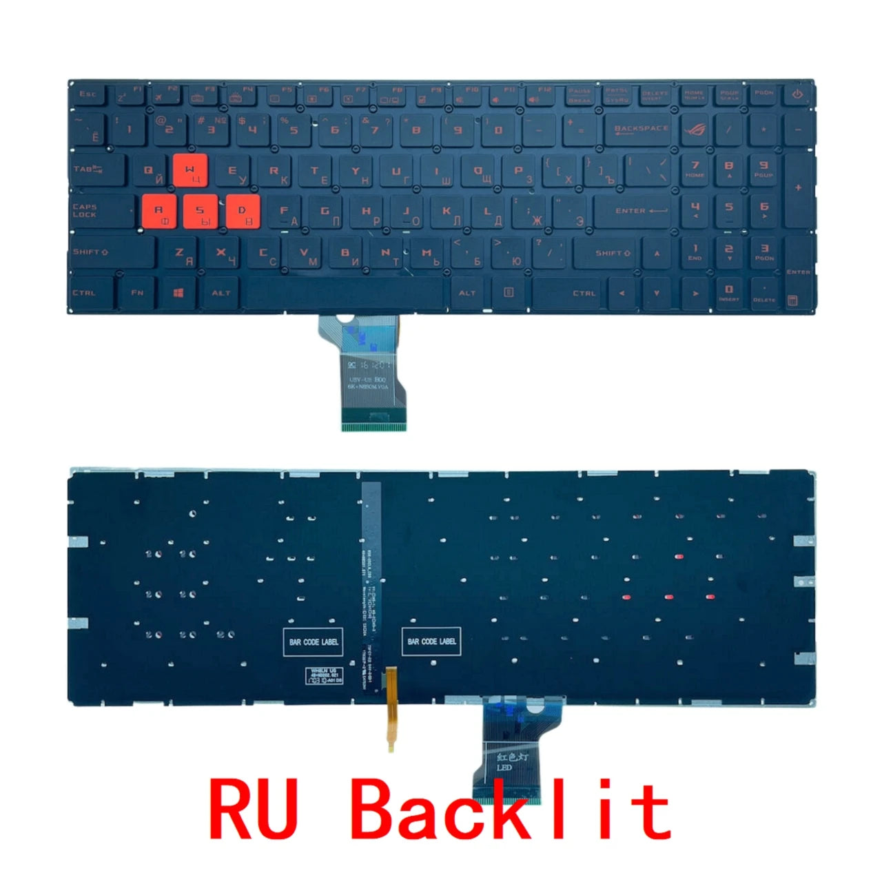New US Russian Spanish Laptop Backlit Keyboard For ASUS ROG Strix GL702 VT GL702VM GL702VS GL502 VM GL502VS Replacement  ASUS laptop repair parts