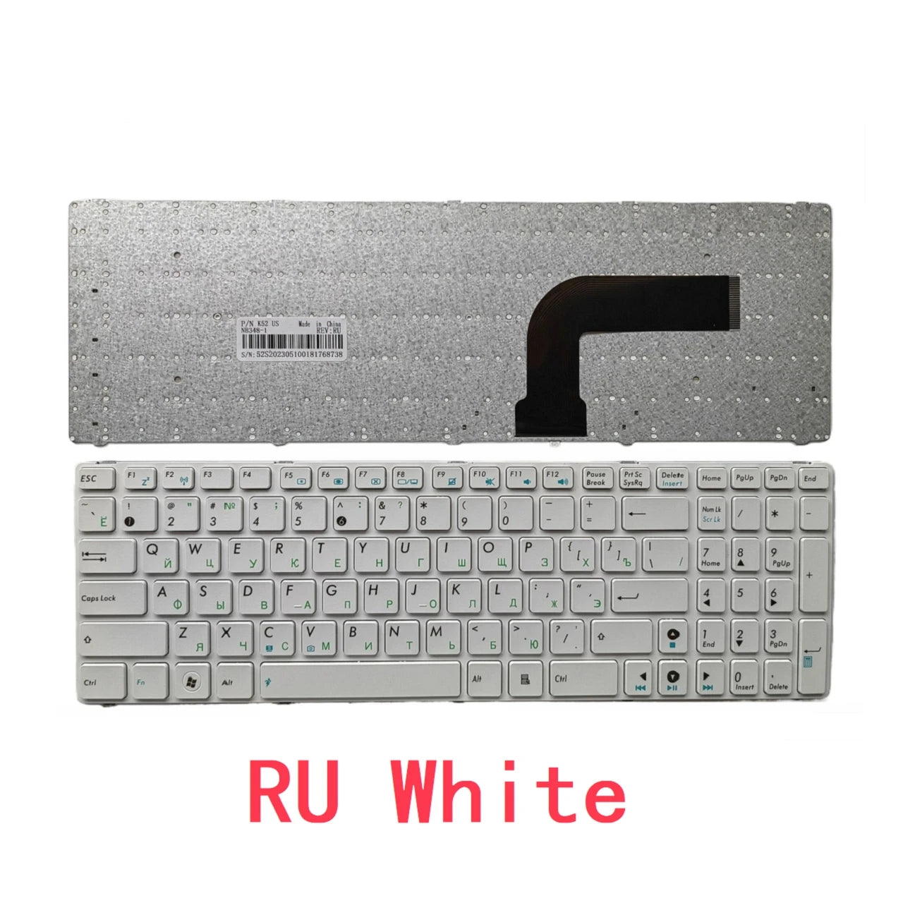 New US Russian Spanish Arab Laptop Keyboard For ASUS N61 N53 N73 G60 G51 G53 G72 K53 K73 K52 K72 X52 X55 X53 X54 X61 X75 P53 B53  ASUS laptop repair parts