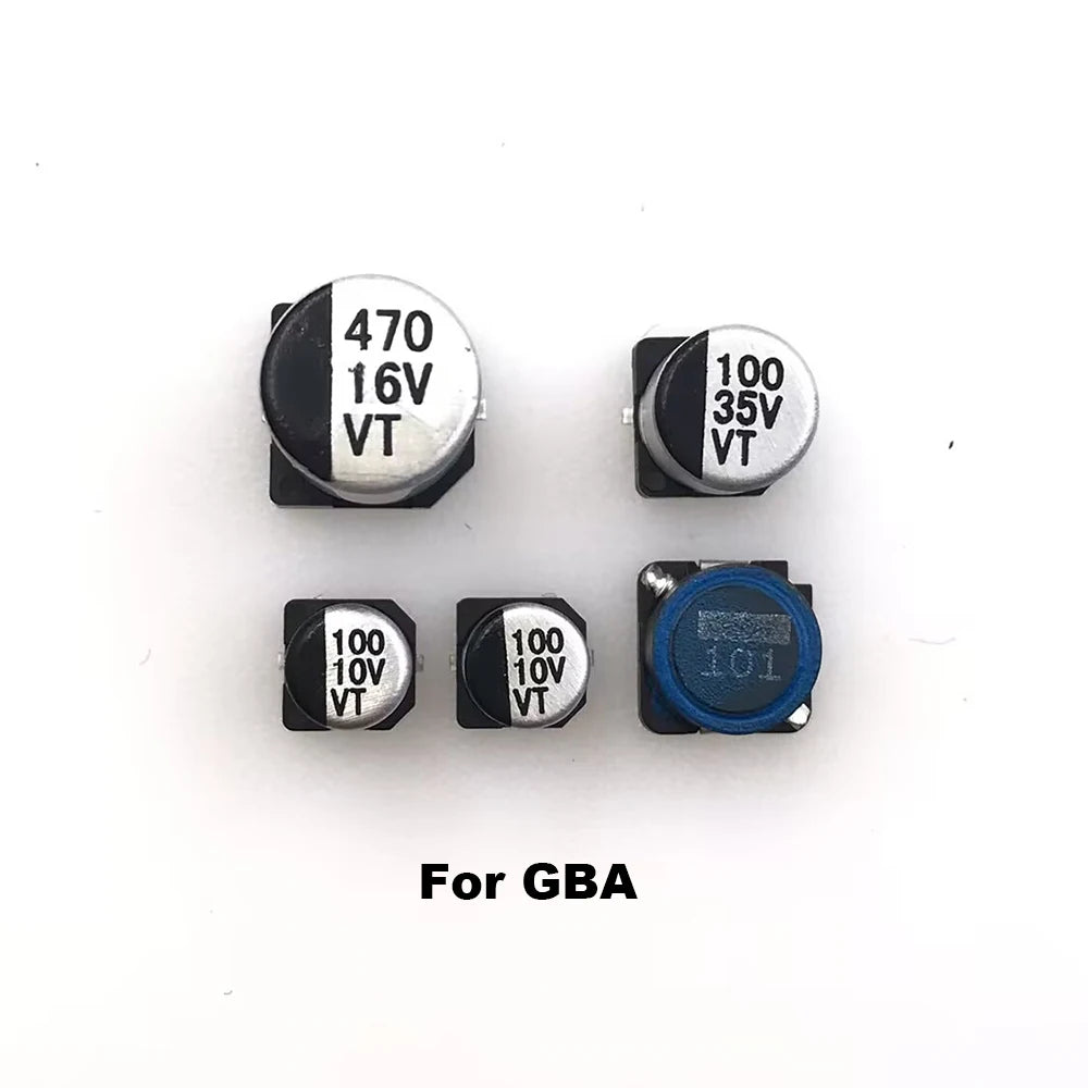 1-5pcs Capacitor Inductor Replacement Part For Gameboy Advance GBA SP GBC GBP For TurboExpress / PC Engine GT Capacitor Kit Game console repair parts