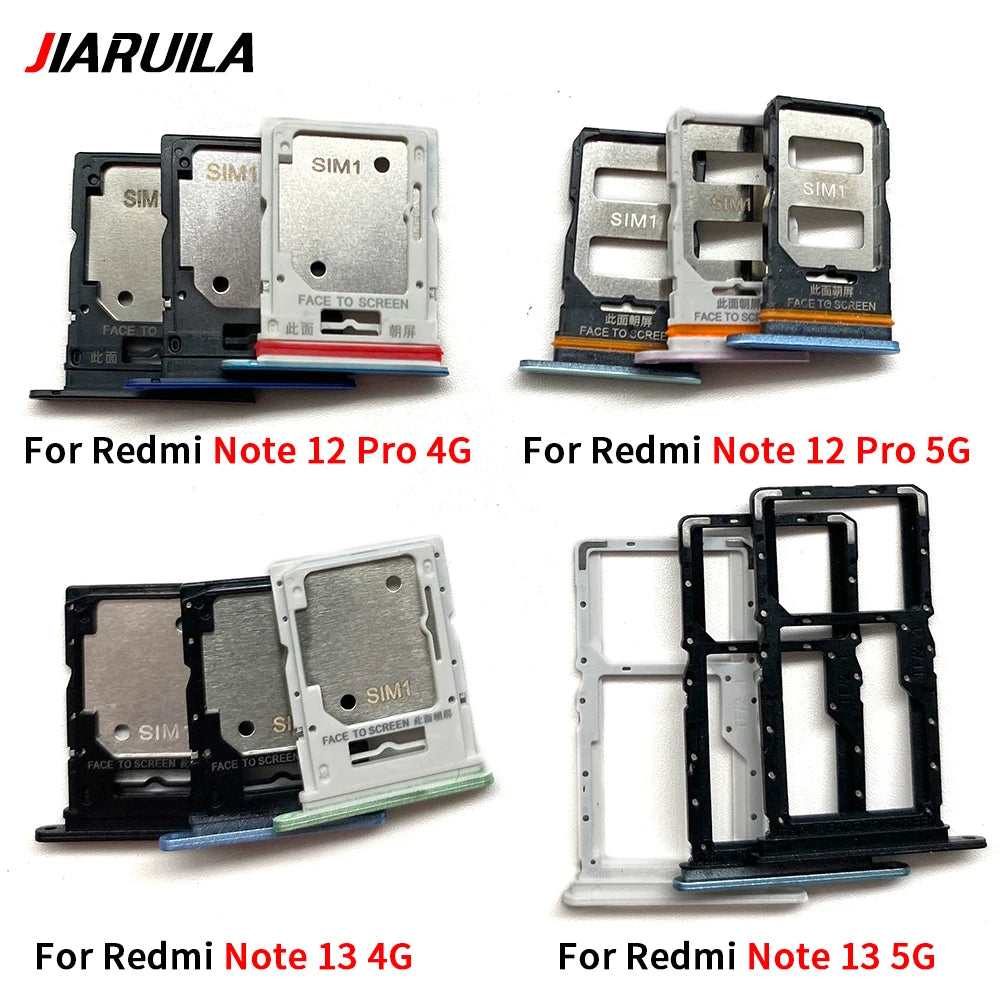 10Pcs, Micro Nano SIM Card Holder Tray Slot Holder Adapter Socket For Xiaomi Redmi Note 12 12s Pro Plus 4G 5G  Xiaomi  Xiao mi phone repair parts