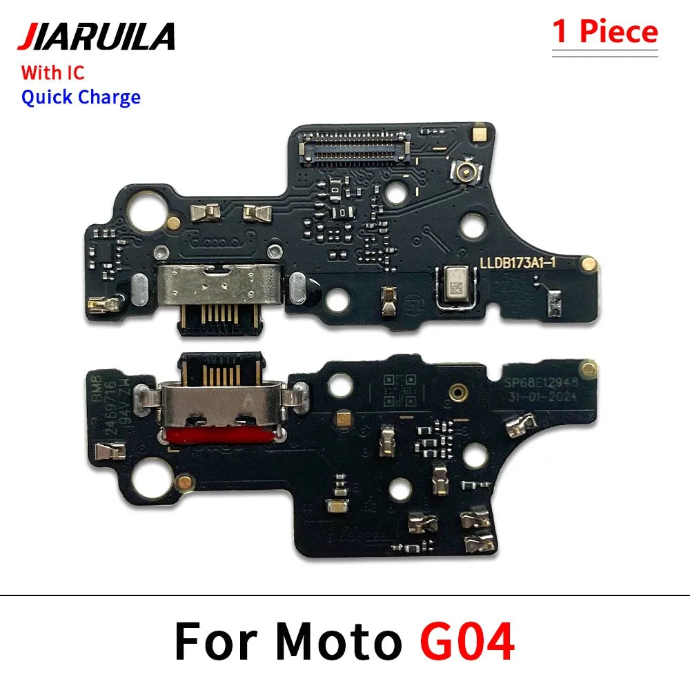 32Pcs, USB Charge Port Connector Charging Board Flex Cable For Moto G22 G32 G42 G52 G62 G72 G13 G23 G53 G73 G04 G14 G24 G34 5G Motorola phone repair parts