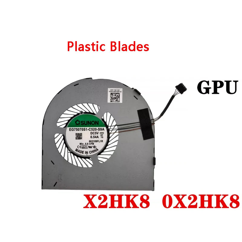 NEW ORIGINAL Laptop CPU GPU Cooling Fan For DELL Precision 7550 7560 M7550 M7560 P93F CD6WC 0CD6WC 0M06D7 M06D7 08KNVX 0X2HK8 Dell laptop repair parts