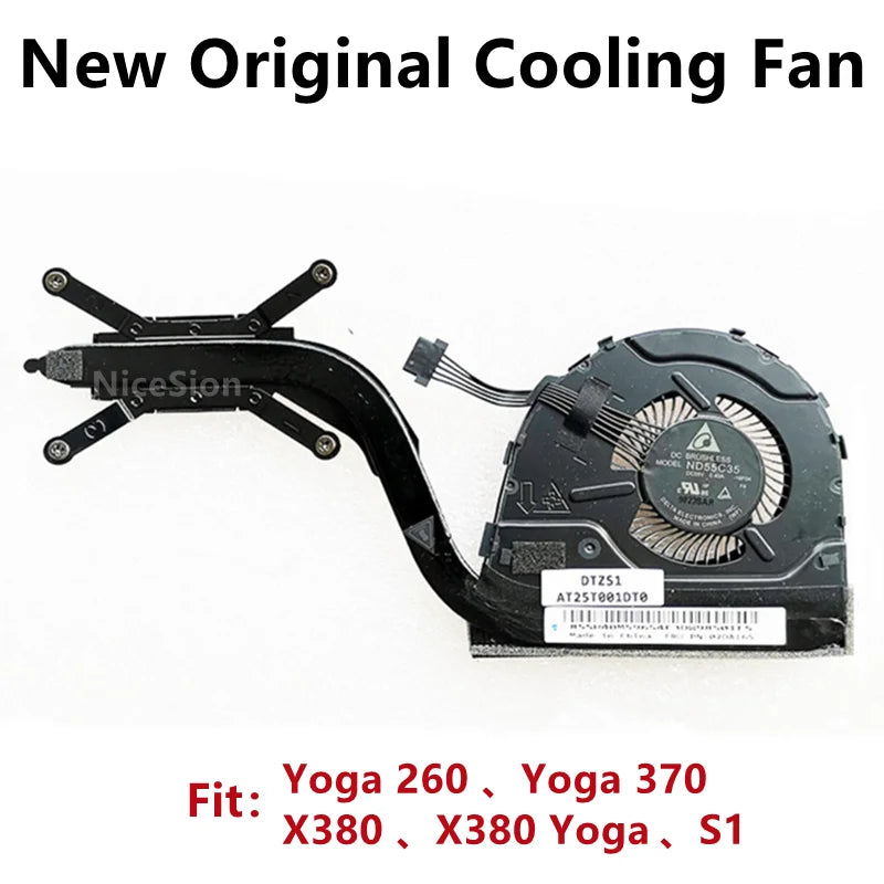 New Original For Laptop Lenovo ThinkPad Yoga 260 Yoga 370 X380 yoga S1 Cooling Fan CPU Heatsink Radiator 01HW757 00HN995 02DA165 Lenovo laptop repair parts