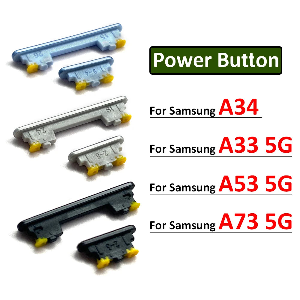 New Power Button + Volume Side Button Key For Samsung A33 A34 A53 A73 5G Samsung phone repair parts