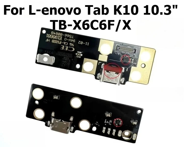 USB Charging Port Connector Plug Jack Charge Dock Board Flex Cable For Lenovo Tab K10 10.3" TB-X6C6F/X cable repair Lenovo tablet repair parts
