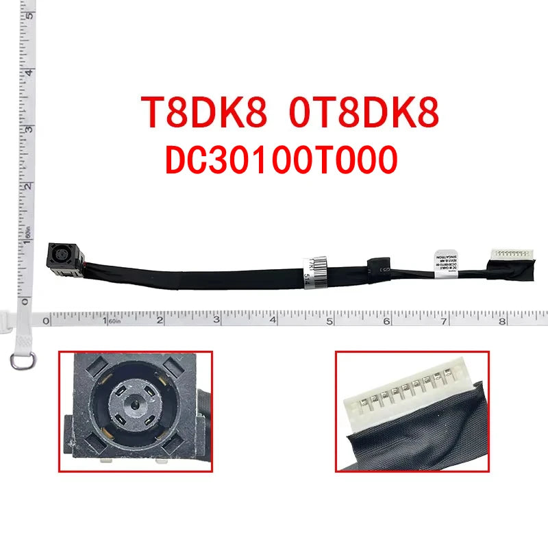 NEW Laptop DC Power Jack Cable For Dell Alienware 17 R1 17 R2 17 R3 P42F P43F T8DK8 0T8DK8 DC30100TO00  Dell Laptop repair parts