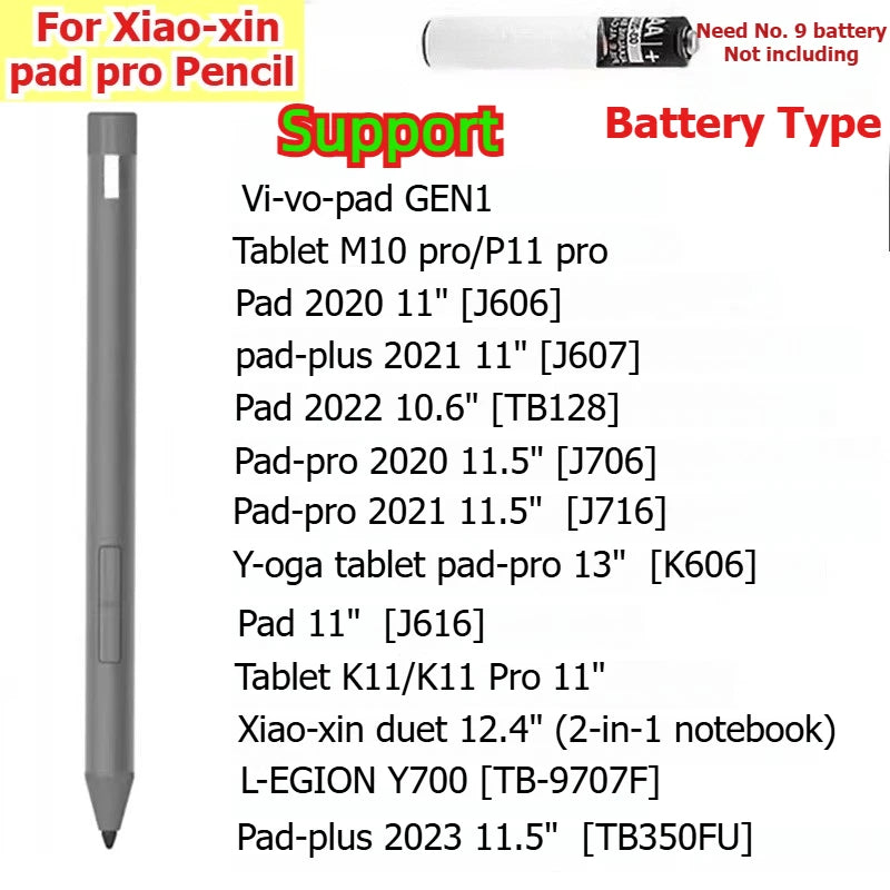 Tablet Pencil Stylus Touch Screen Pen for Xiao-xin pad pro Tab M10 p11 pro J607/606 TB128 J706/716/616 K606 K11 Y700 TB350FU pen