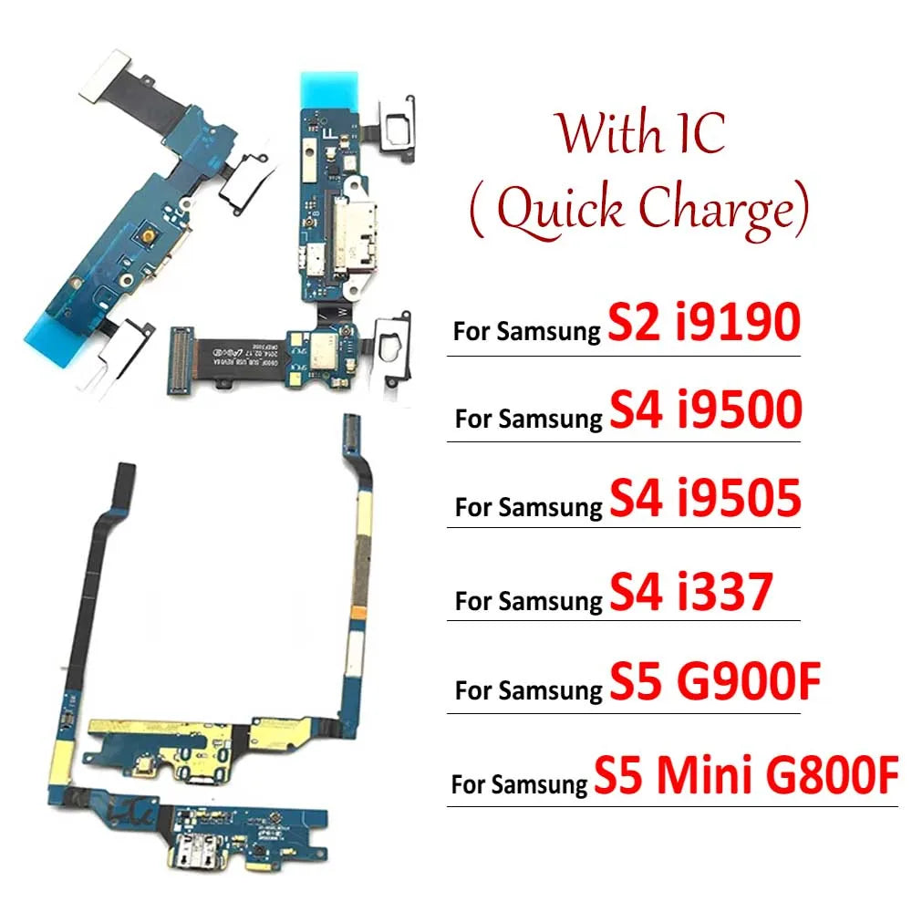 USB Charging Port Board For Samsung S4 S5 mini i9500 i9505 i337 i9190 G900F G800F Charger Connector Dock Flex Cable Samsung phone repair parts