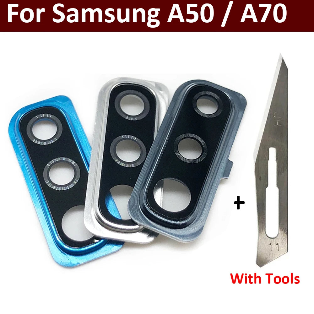 Rear Camera Glass Lens Back Camera Glass Cover For Samsung A50 A505F A70 A705F Samsung phone repair parts