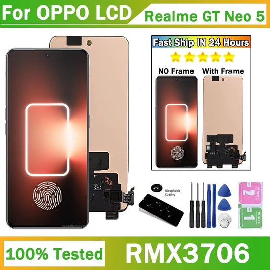 6.74"AMOLED 144hz For Oppo Realme GT Neo 5 RMX3706 LCD Display Touch Screen Digitizer For Realme GT Neo5 SE RMX3700 LCD Oppo phone repair parts Realme phone repair parts