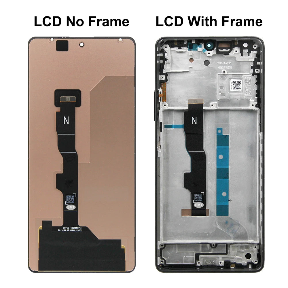 Screen Assembly for Redmi Note 13 2312DRAABG Lcd Display Touch Screen for Redmi Note 13 5G Screen with Frame Replacement Parts Xiaomi phone repair parts