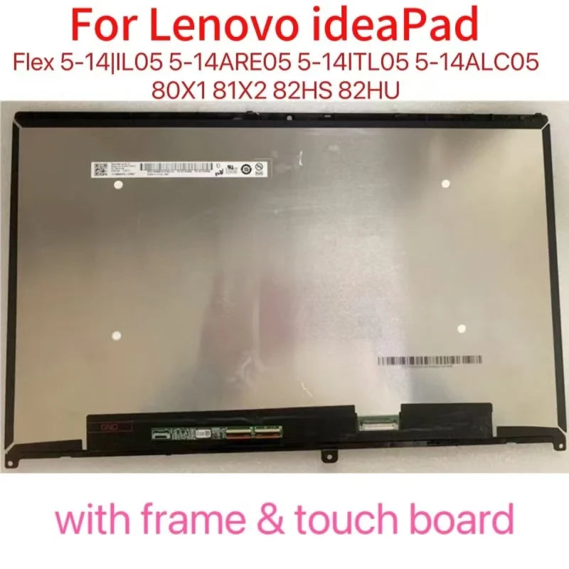 For Lenovo Ideapad Flex 5-14Iil05 5-14Are05 5-14Itl05 5-14Alc05 80X1 81X2 82Hs 82Hu Lcd Touch Screen Digitizer Assembly Replacement Lenovo laptop repair parts