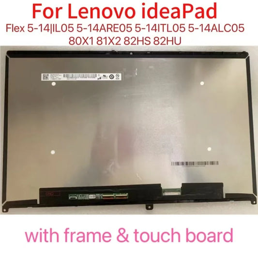 For Lenovo Ideapad Flex 5-14Iil05 5-14Are05 5-14Itl05 5-14Alc05 80X1 81X2 82Hs 82Hu Lcd Touch Screen Digitizer Assembly Replacement Lenovo laptop repair parts