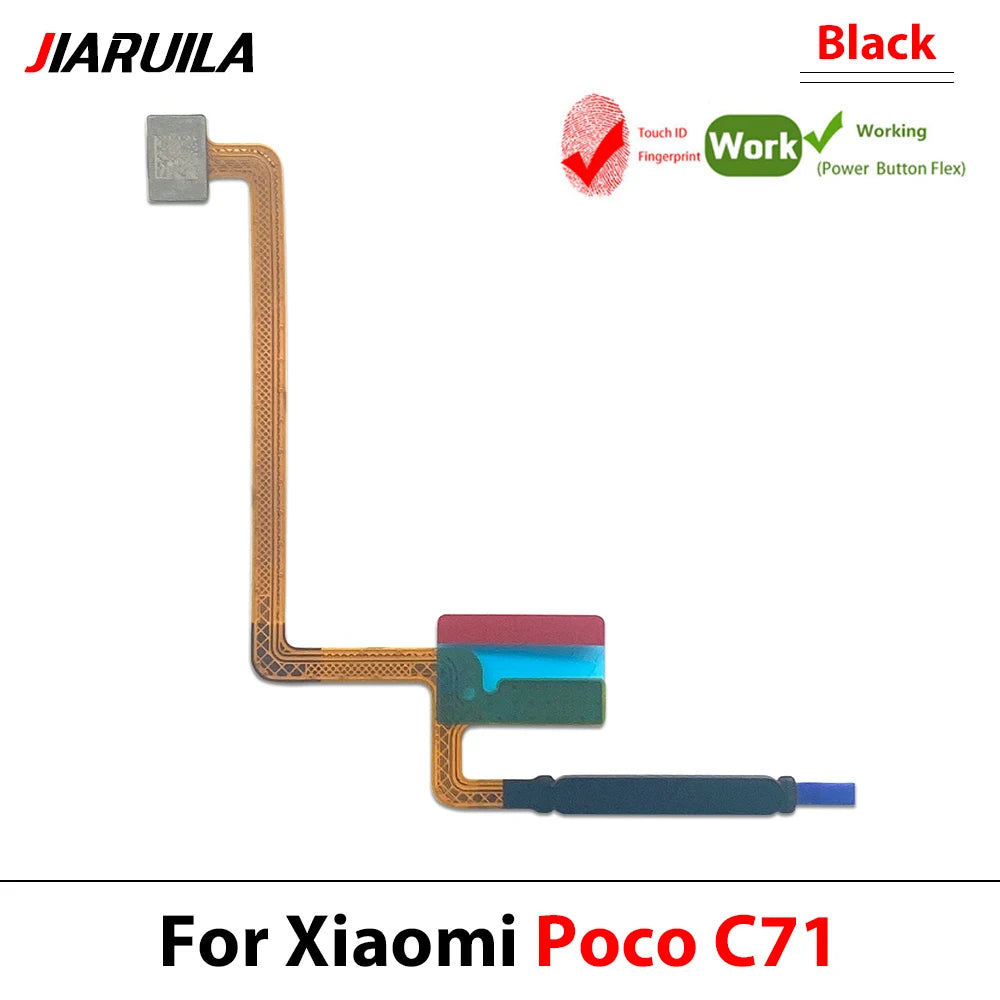 Home Button FingerPrint Touch ID Sensor Flex Cable Ribbon For Xiaomi Poco C50 C55 C65 C71 Replacement Parts Xiaomi  Xiao mi phone repair parts