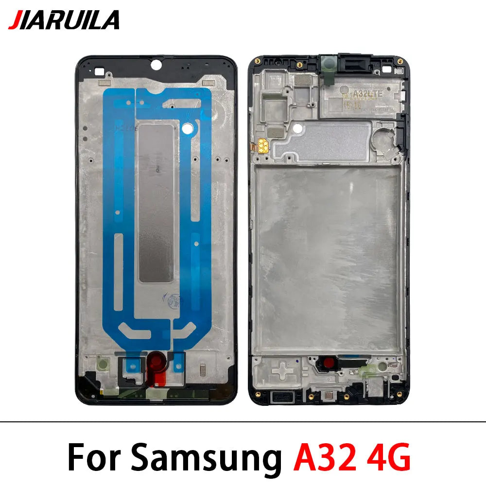 New Front Housing LCD Display Frame For Samsung A02 A02s A12 A22 A32 A52 A52s A72 4G 5G Housing Middle Frame Bezel Plate Cover Samsung phone repair parts