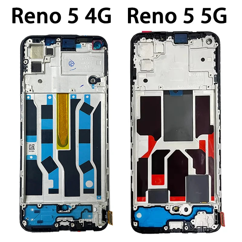 Reno 5 Display Screen For Oppo Reno5 4G CPH2159 Display Screen Touch Panel Digitizer For Reno5 5G CPH2145 Display Fingerprint Oppo phone repair parts Realme phone repair parts