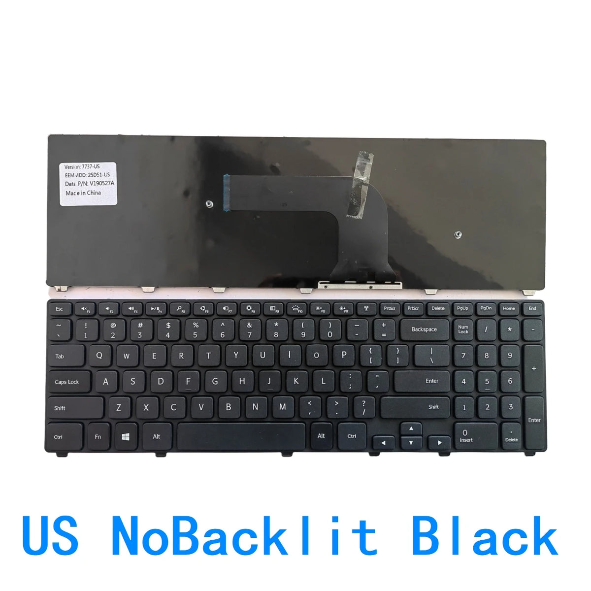New US language  Keyboard For Dell Inspiron 17 7737 7746 Notebook PC Replacement Keyboard NSK-LH0BW 0X0FJ2Dell laptop repair parts