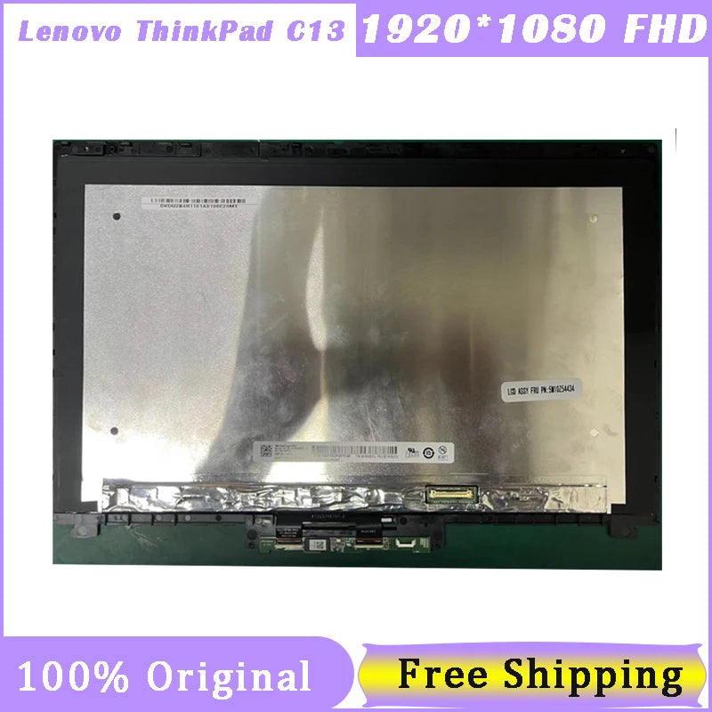 13.3 Inch Touch Screen For Lenovo ThinkPad C13 Yoga Gen 1 Chromebook  20UX 20UY Digitizer Display Panel Assembly 1920X1080 FHD Lenovo laptop repair parts