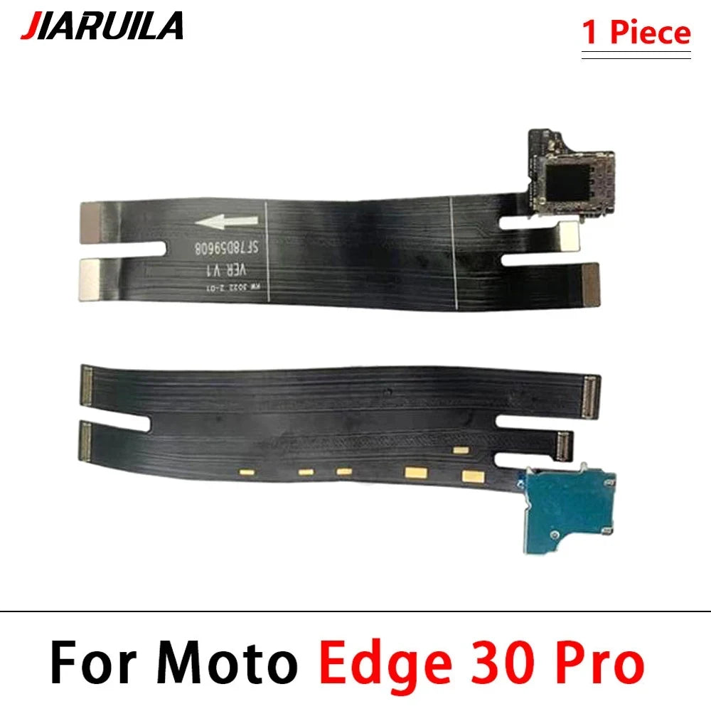 10Pcs, SIM Card Reader Holder Connector Socket Slot Main Flex Cable For Moto Edge 20 30 40 X30 Pro Neo Fusion Lite Ultra Plus Motorola phone repair parts