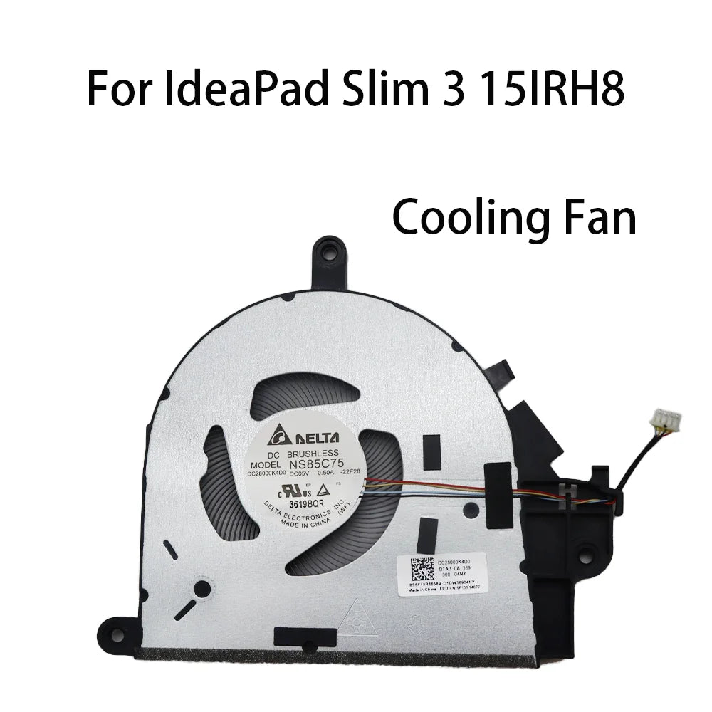 Original Laptop CPU Cooling Fan For Lenovo IdeaPad Slim 3 15IRH8 15IAH8 15IRU8 15IAN8 15ABR8 15AMN8 15IRU9 5F10S14077 5F10S14078 Lenovo laptop repair parts
