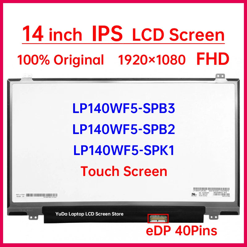 14 Inch Laptop LCD Touch Screen LP140WF5-SPB3 LP140WF5-SPB2 LP140WF5-SPK1 For Lenovo Thinkpad T460 T460s Display Matrix Panel Lenovo laptop repair parts
