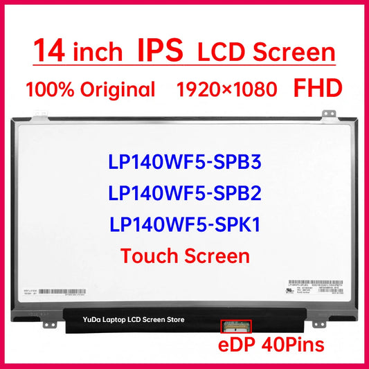 14 Inch Laptop LCD Touch Screen LP140WF5-SPB3 LP140WF5-SPB2 LP140WF5-SPK1 For Lenovo Thinkpad T460 T460s Display Matrix Panel Lenovo laptop repair parts