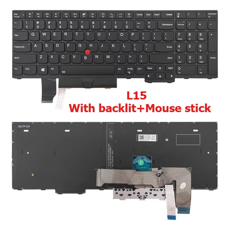 Keyboard for Lenovo  Thinkpad E14 R14 E15 T14 T15 L14 L15 T14S p14s S3 GEN2 backlight mouse stick KEYBOARD Lenovo laptop repair parts
