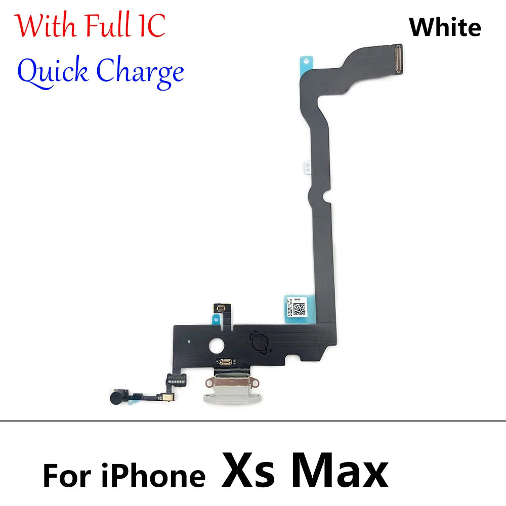 New For iPhone X XR XS Max Dock Connector Micro USB Charger Charging Board Port Flex Cable Microphone Board iPhone phone repair parts