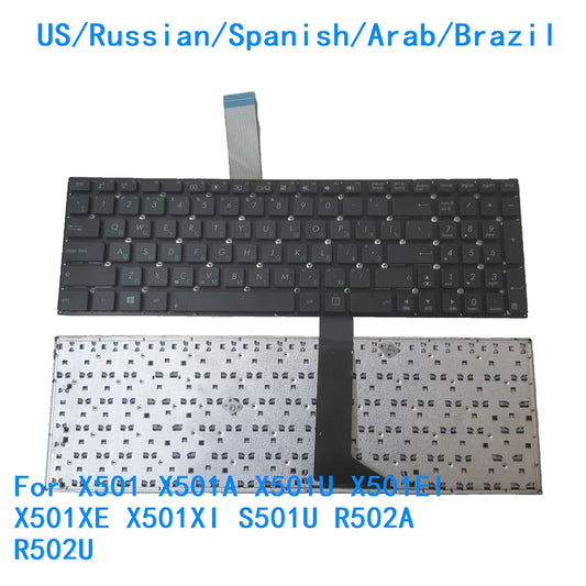 New US Russian Spanish Arab Brazil Laptop Keyboard For ASUS X501 X501A X501U X501EI X501XE X501XI S501U R502A R502U ASUS laptop repair parts