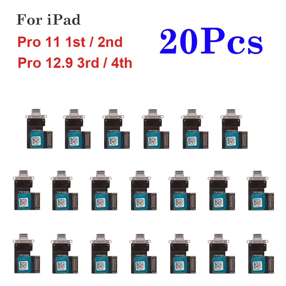 1-20Pcs USB Dock Connector Charging Port Flex Cable For iPad Pro 11 inch (2018) 1st (2020) 2nd & 12.9 inch (2018) 3rd (2020) 4th iPad tablet repair parts