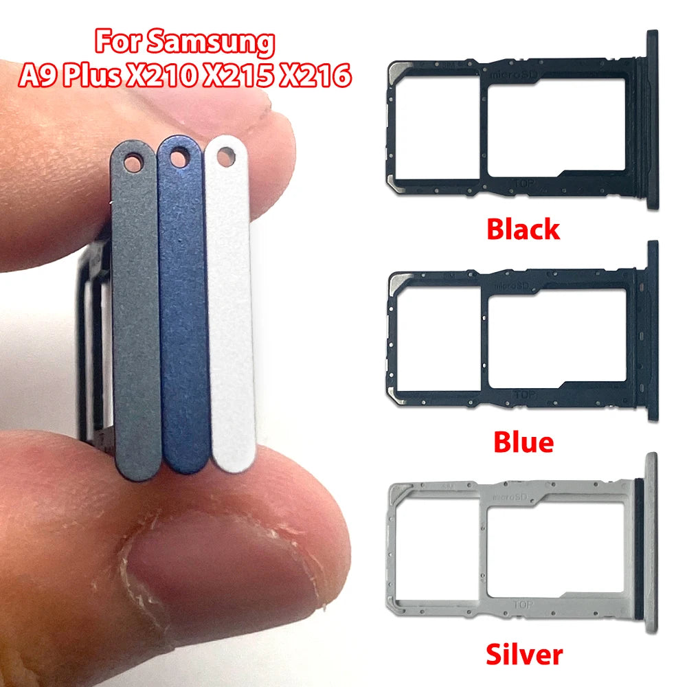 New For Samsung Tab A9+ A9 Plus 11" X210 X215 X216 SIM Card Tray Slot Micro SD Chip Holder Pocket Drawer Dual Single SIM Card Samsung phone repair parts
