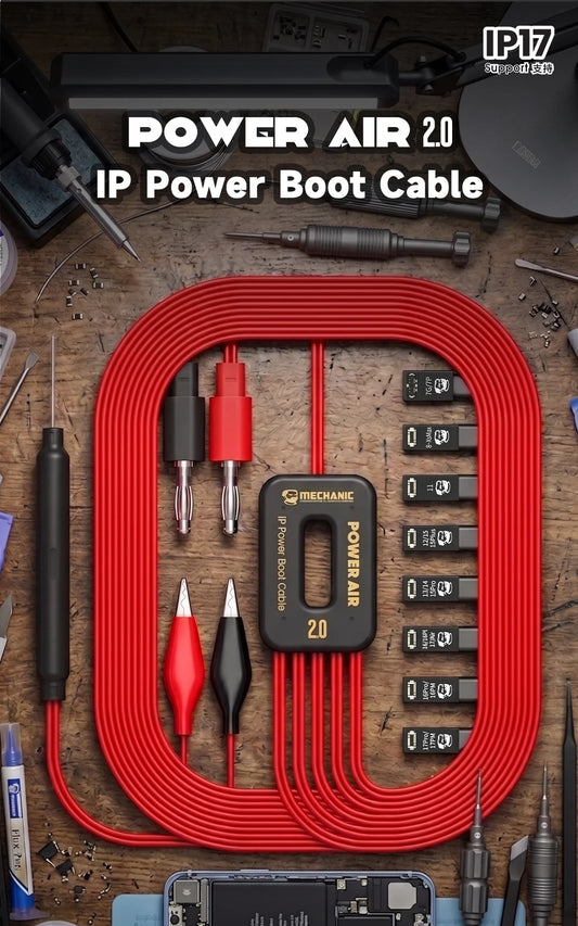 MECHANIC POWER AIR 2.0 IP Power Boot Cable For iPhone 7-17 Pro Max DC Power Supply Test Cable Motherboard Activation Cord Professional Repair Tools