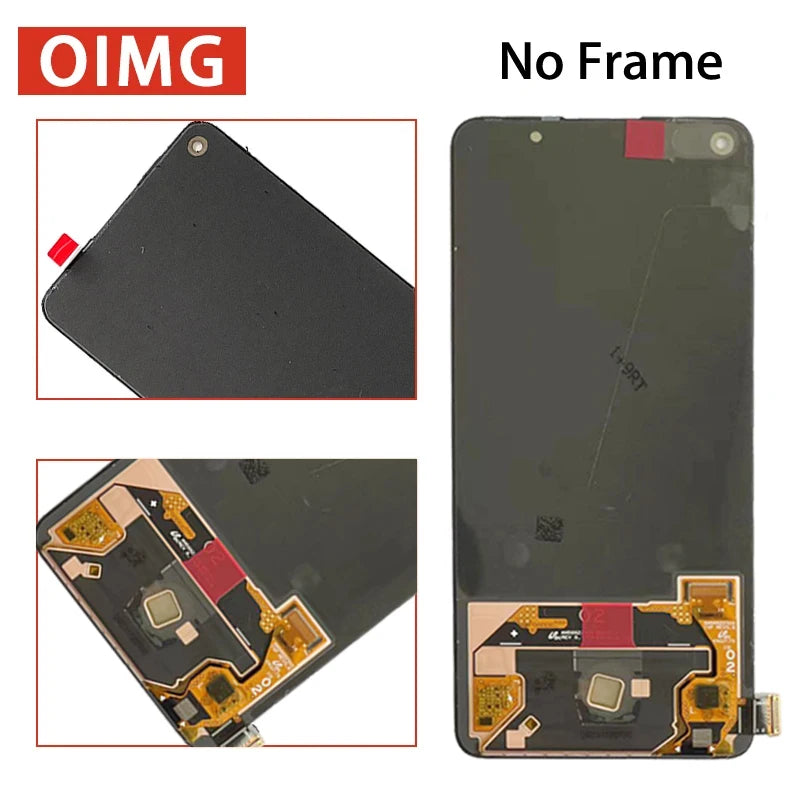 6.62"AMOLED New For Oppo Realme GT Neo2  LCD Display Touch Screen Digitizer Assembly For Realme GT Neo 2 RMX3370 LCD with Frame Oppo phone repair parts Realme phone repair parts