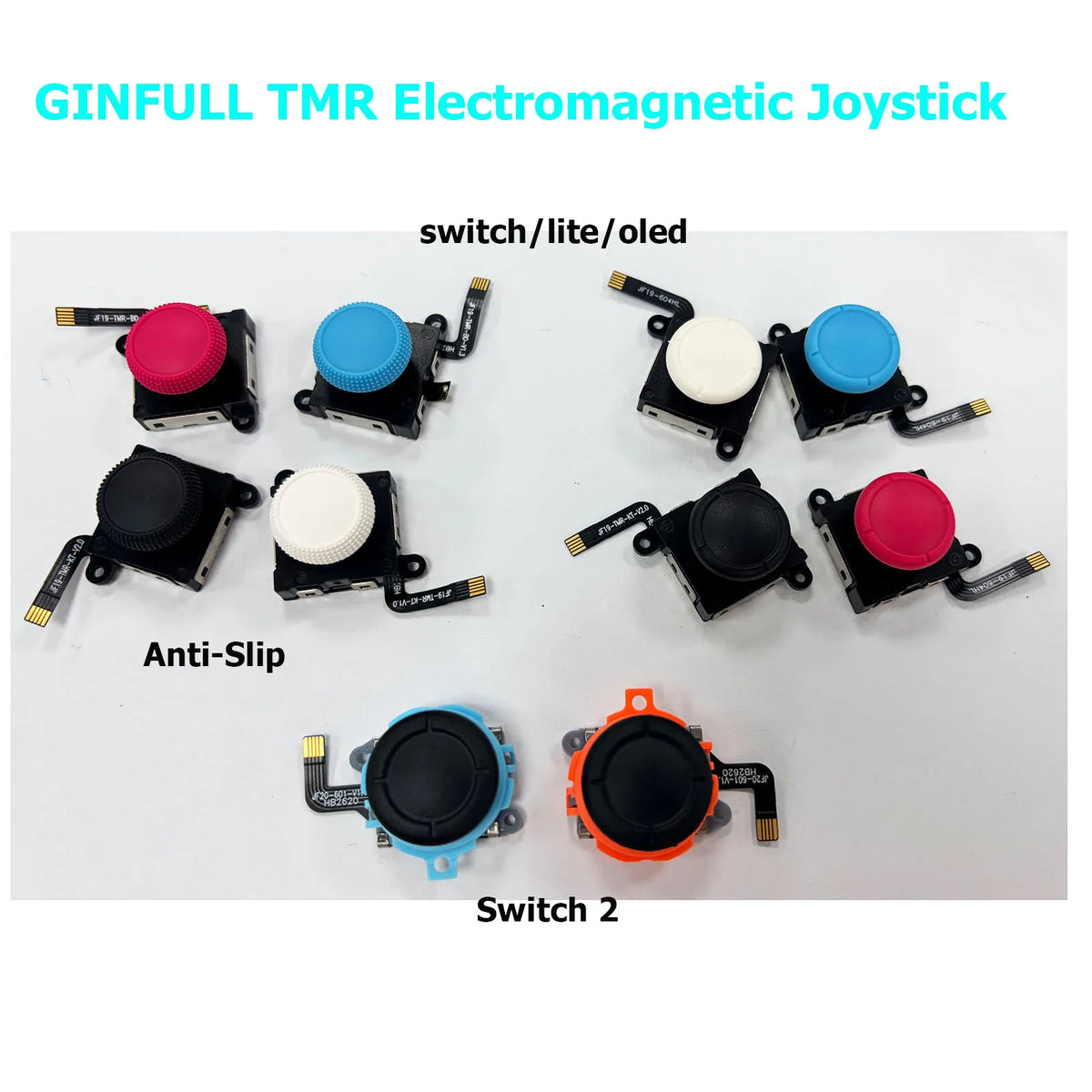 10/20PCS GINFULL TMR Joystick for NS2 Switch 2/Switch/Lite/Oled Joycon No-Drift TMR Electromagnetic 3D Analog Sensor Thumbsticks  Game console repair parts