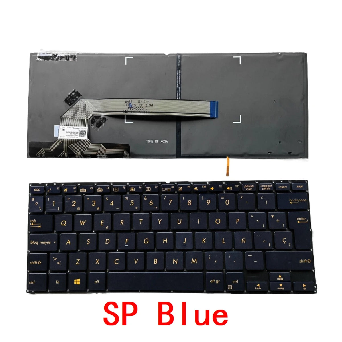 New Spanish Portuguese Laptop Backlit Keyboard For ASUS ZenBook Flip S UX370 UX370U UX370UA U370 Q325U Notebook PC Replacement ASUS laptop repair parts