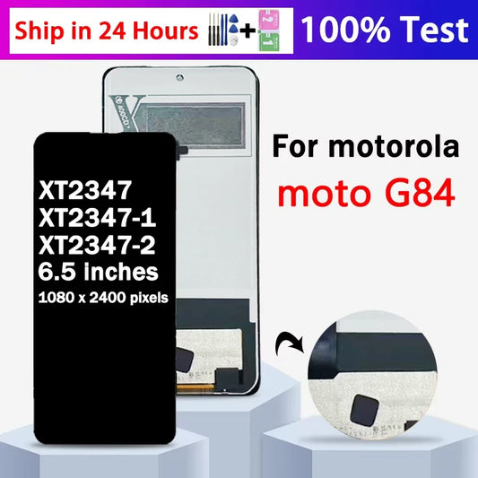 100% Test TFT Screen for Motorola Moto G84 lcd display with touch screen digitizer for moto g84 XT2347 XT2347-1 XT2347-2 LCD Motorola phone repair parts