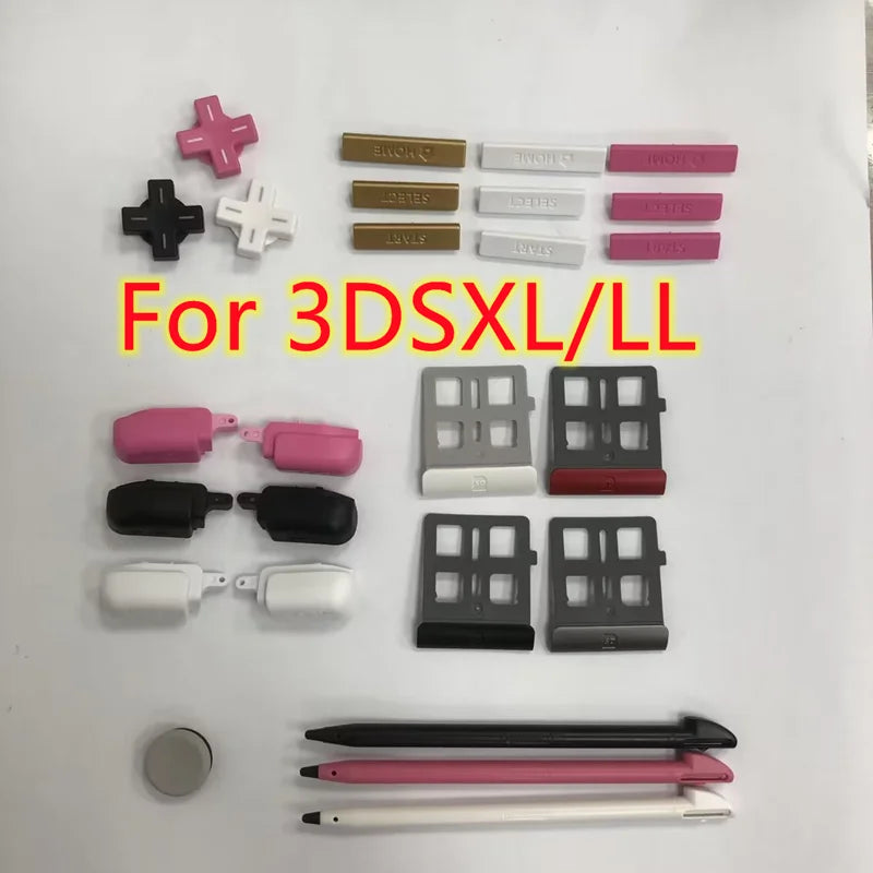Replacement For 3DSXL/LL For 3DS XL LL LR Direction Button Card Slot Cover Home Select Start 3d Analog Stick Cap Touch Pen Game console repair parts