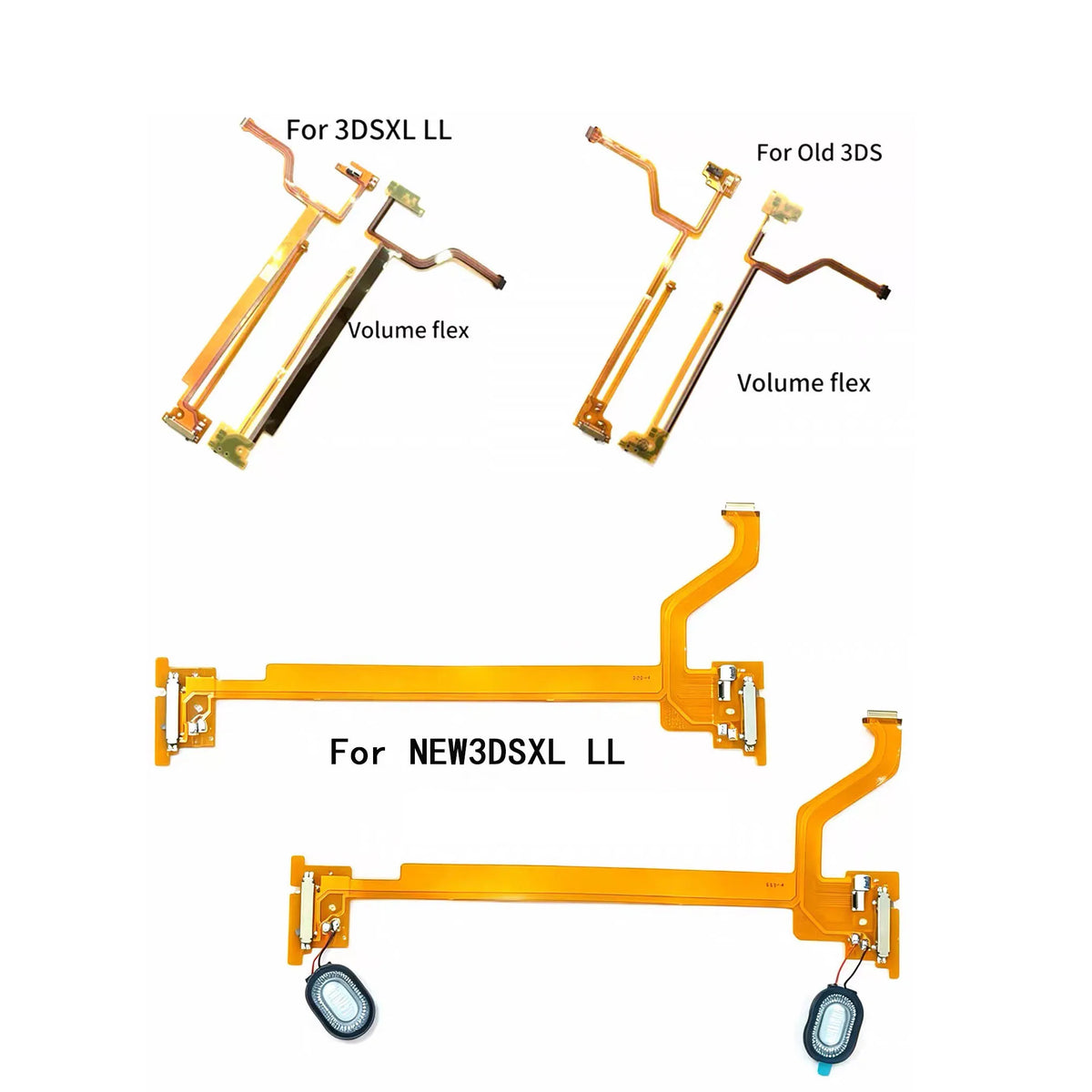 1/2/3PCS LCD Speaker Volume Control Top Flex Ribbon Cable for Nintend 3DS 3DSXL NEW 3DS NEW 3DS XL LL Volume Cable  Game console repair parts