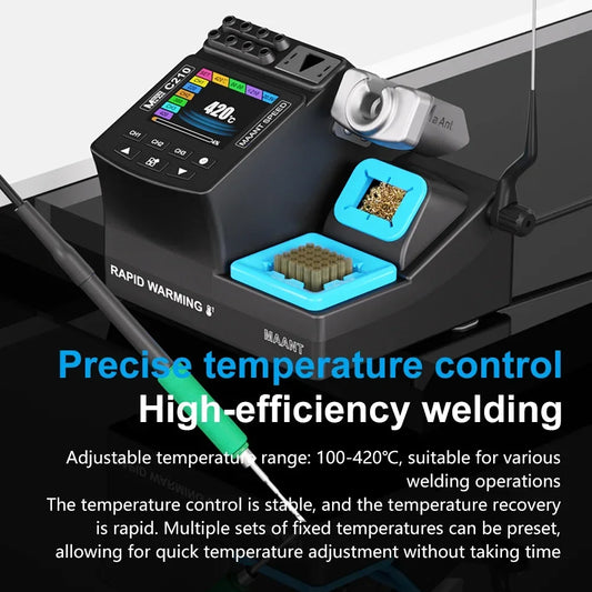 MaAnt C210 200W Intelligent Digital Soldering Station with Color Display Fast Heating for Phone Motherboard Repair Tools Set Professional Repair Tools