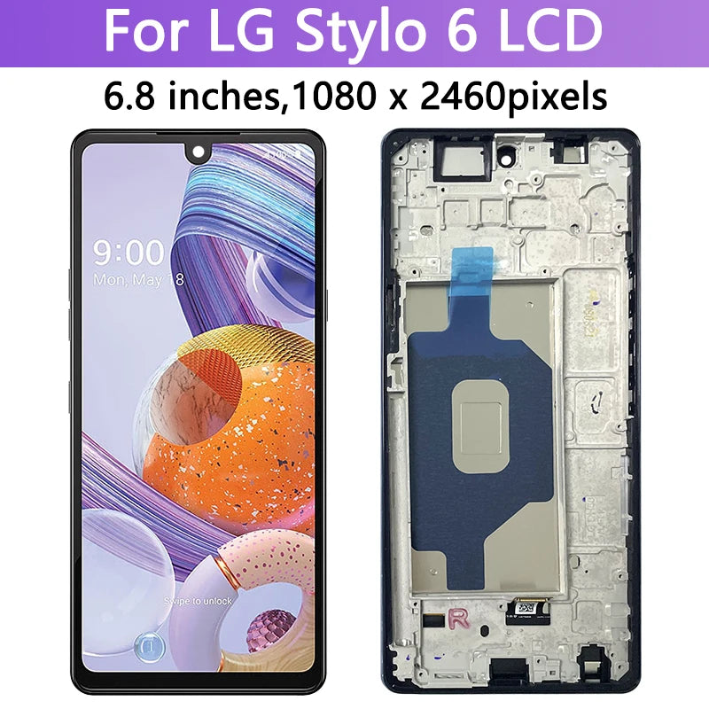 6.8" OEM Stylo6 Display Screen For LG Stylo 6 LM-Q730TM LMQ730TM LCD Display Touch Screen Digitizer Assembly Replacement LG phone repair parts