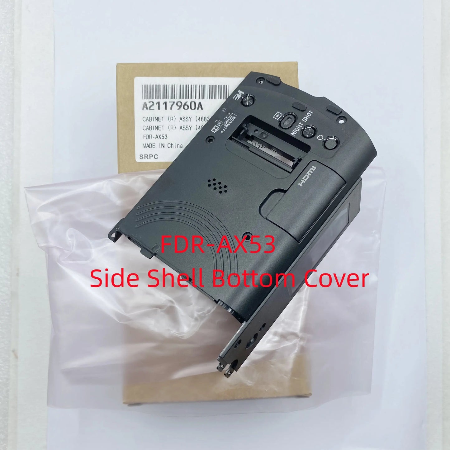 New For Sony FDR-AX53 Rear Cabinet Side Shell Bottom Case Cover Assy Repair Parts Digital Camera repair parts