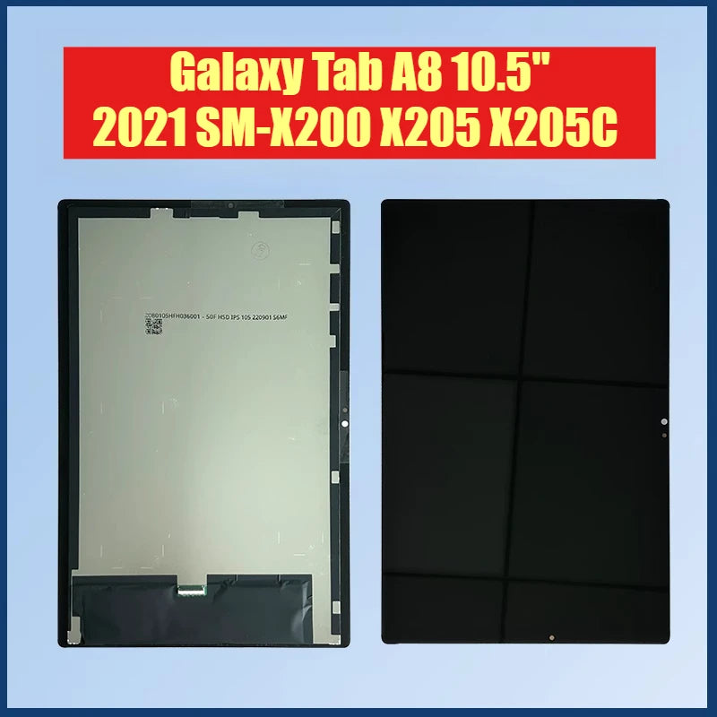 Tab lcd For Samsung Galaxy A8 10.5 2021 SM-X200 X205 X205C LCD Display Touch Screen Digitizer Glass Assembly Replacement Parts