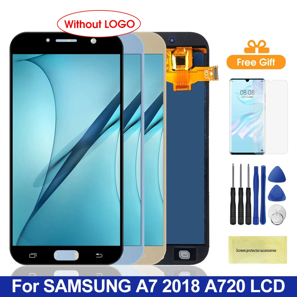 A720 Lcd For Samsung Galaxy A7 2017 LCD Display Touch Screen Digitizer Assembly For Samsung A720 A720F SM-A720F Lcds Samsung phone repair parts