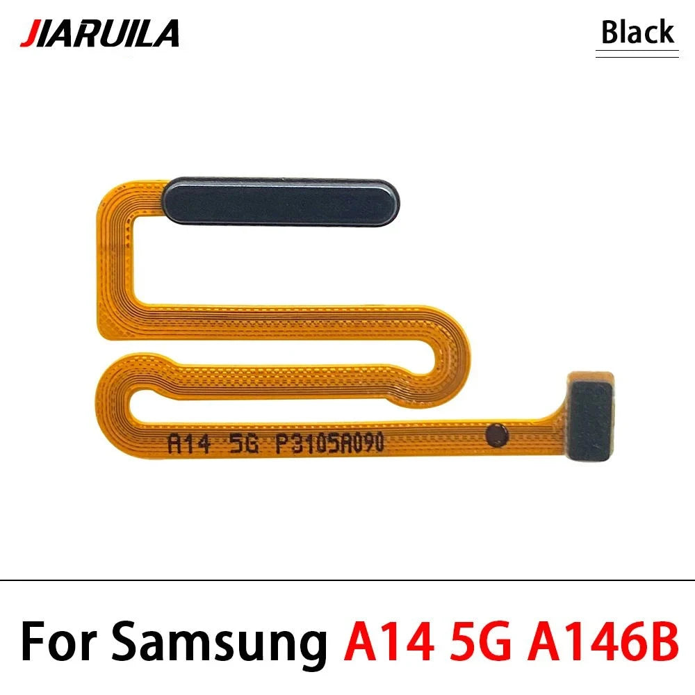 10Pcs, For Samsung A14 4G 5G A145F A145P A146B A146P Fingerprint Sensor Home Return Key Menu Button Flex Cable Samsung phone repair parts